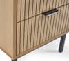 Sia Oak 2 Drawer Bedside Table