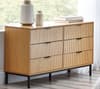 Sia Oak 6 Drawer Wooden Chest