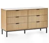 Sia Oak 6 Drawer Wooden Chest