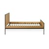 Sia Oak and Black Wooden and Metal Bed