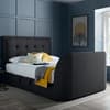 Simpson Slate Grey Fabric Ottoman Electric TV Bed