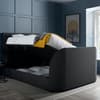 Simpson Slate Grey Fabric Ottoman Electric TV Bed