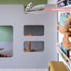 Solarpod Grey Wooden Bunk Bed