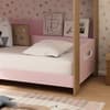 Solus Pink and Oak Wooden Bunk Bed