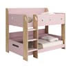 Solus Pink and Oak Wooden Bunk Bed