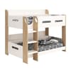 Solus White and Oak Wooden Bunk Bed