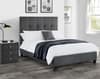 Sorrento Slate Grey Fabric Bed Frame - 4ft6 Double