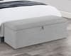 Sorrento Light Grey Fabric Bed Frame - 5ft King Size