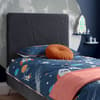 Space Dark Grey Velvet Kids Bed