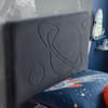 Space Dark Grey Velvet Kids Bed