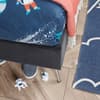 Space Dark Grey Velvet Kids Bed