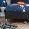 Space Dark Grey Velvet Kids Bed