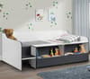 Stella Grey and White Wooden Kids Low Sleeper Cabin Storage Bed