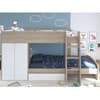 Stim Acacia and White Wooden Bunk Bed