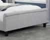 Stratus Grey Fabric Sleigh Bed Frame - 4ft6 Double