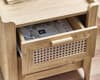Sydney Oak Rattan 2 Drawer Bedside Table