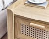 Sydney Oak Rattan 2 Drawer Bedside Table