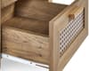 Sydney Oak Rattan 2 Drawer Bedside Table