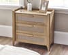 Sydney Oak Rattan 3 Drawer Chest of Drawers
