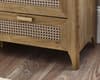 Sydney Oak Rattan Wide 6 Drawer Chest of Drawers