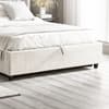 Taylor Off-White Fabric Winged Ottoman Storage Bed