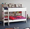 Tam Tam White and Grey Wooden Bunk Bed Frame - EU Single