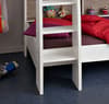 Tam Tam White and Grey Wooden Bunk Bed Frame - EU Single