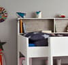 Tam Tam White and Grey Wooden Bunk Bed with Underbed Storage Drawer