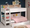 Tam Tam White and Oak Wooden Bunk Bed with Underbed Storage Drawer