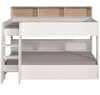 Tam Tam White and Oak Wooden Bunk Bed with Underbed Storage Drawer