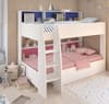 Tam Tam White Wooden Bunk Bed with Underbed Storage Drawer