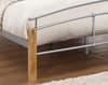 Tetras Beech Finish Wooden and Metal Bed Frame - 5ft King Size