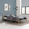 Tetras Beech Finish Wooden and Metal Bed