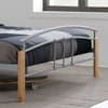 Tetras Beech Finish Wooden and Metal Bed