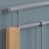 Tetras Beech Finish Wooden and Metal Bed