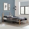 Tetras Beech Finish Wooden and Metal Bed