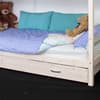 Hit White Wooden Storage Bunk Bed Frame with Underbed Trundle