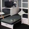 Hit White Wooden High Sleeper with Black Futon Bed