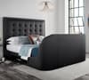 Titan 2 Black Leather Media Electric TV Bed Frame - 5ft King Size