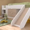 Tobo White and Oak Mid Sleeper with Slide