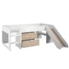Tobo White and Oak Mid Sleeper with Slide