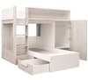 Tordera White and Light Oak Storage Wooden Bunk Bed
