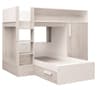 Tordera White and Light Oak Storage Wooden Bunk Bed