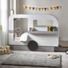 Tourer Grey and White Wooden Caravan Mid Sleeper Storage Kids Bed