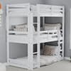 Tressa White Wooden 3 Tier Bunk Bed