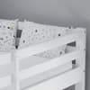 Tressa White Triple Bunk Bed with 3 Ethan Mattresses Included