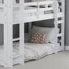 Tressa White Triple Bunk Bed with 3 Ethan Mattresses Included