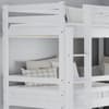 Tressa White Triple Bunk Bed with 3 Ethan Mattresses Included