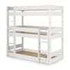 Trio White Wooden 3 Tier Triple Sleeper Bunk Bed