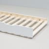 Tyler White Wooden Trundle Guest Bed Frame Only - 3ft Single